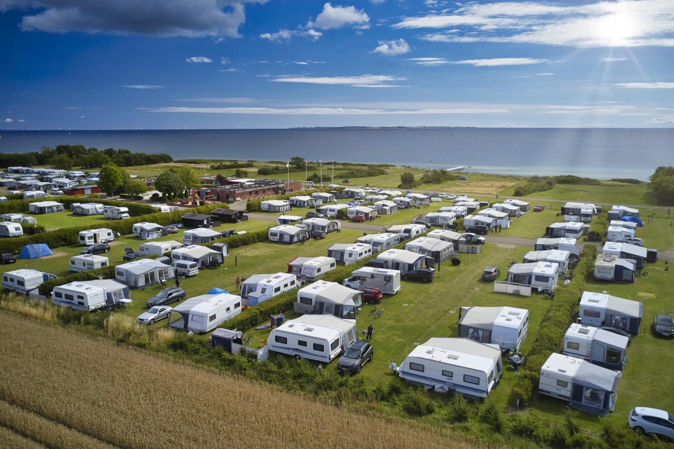 Caravans at Hygge Strand Camping
