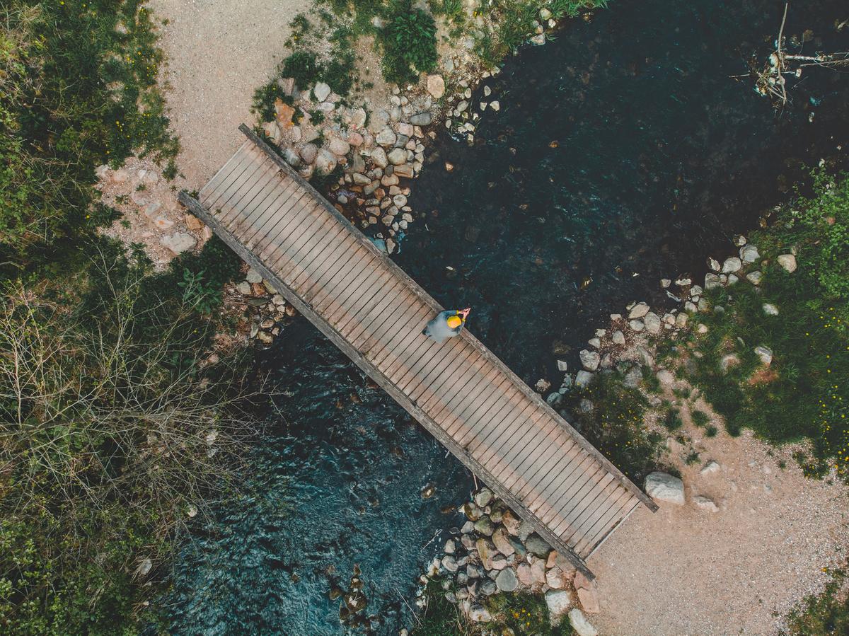 Bridge over a stream at Hansted