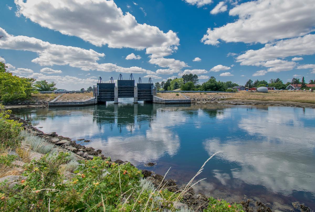 Schleuse am Norsminde Fjord