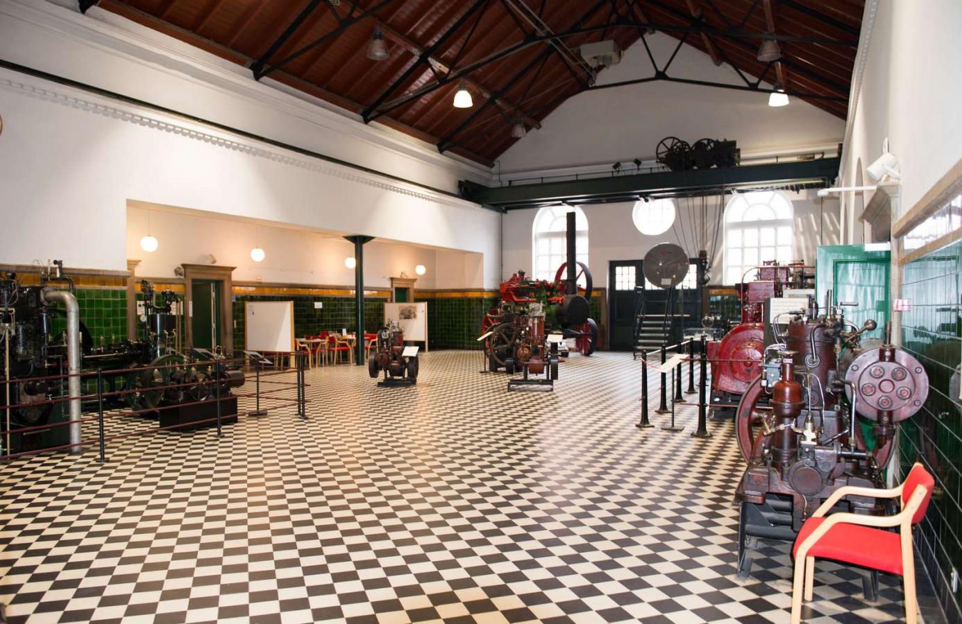 The machine hall at the Industrimuseet in Horsens