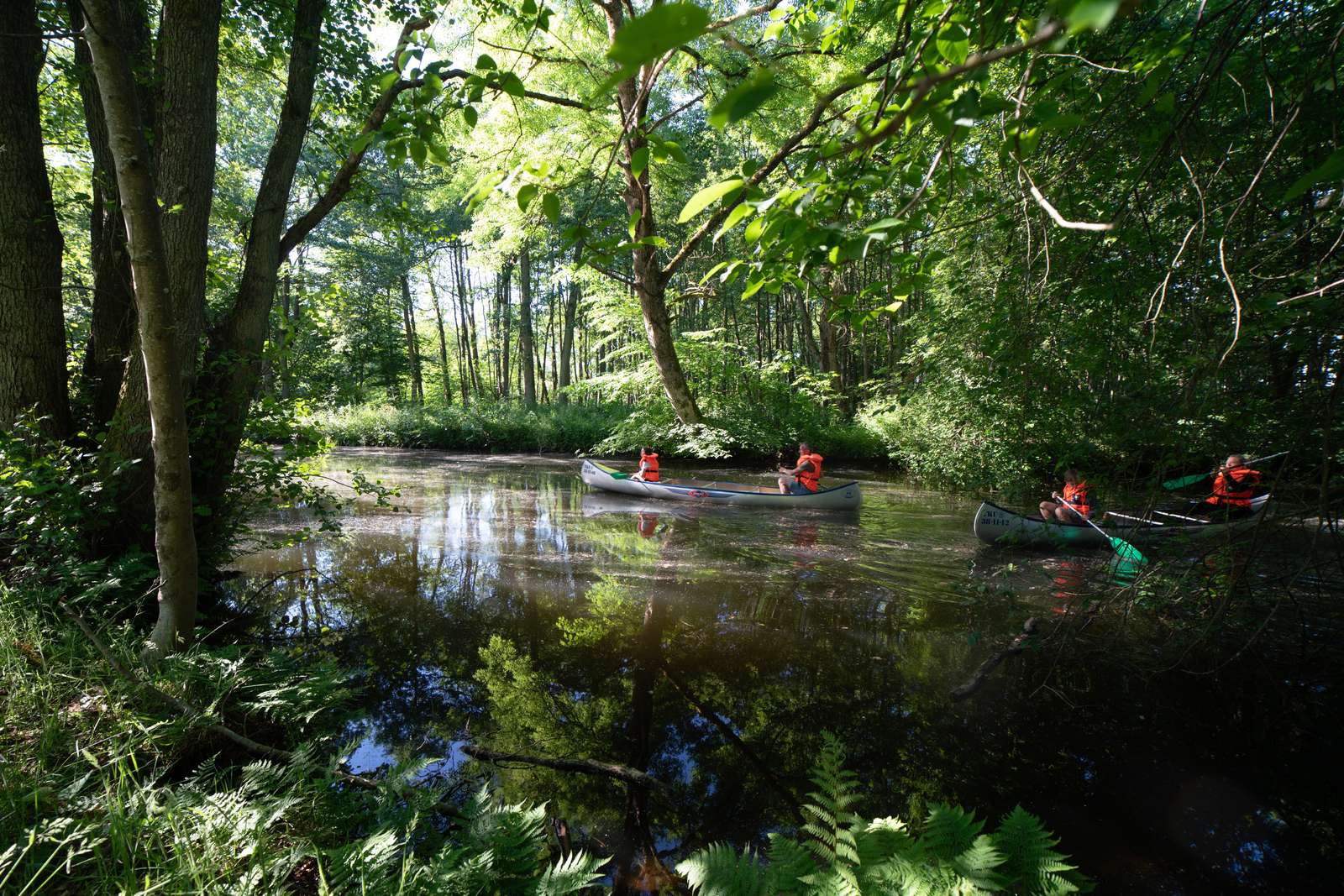 I kano på Gudenåen
