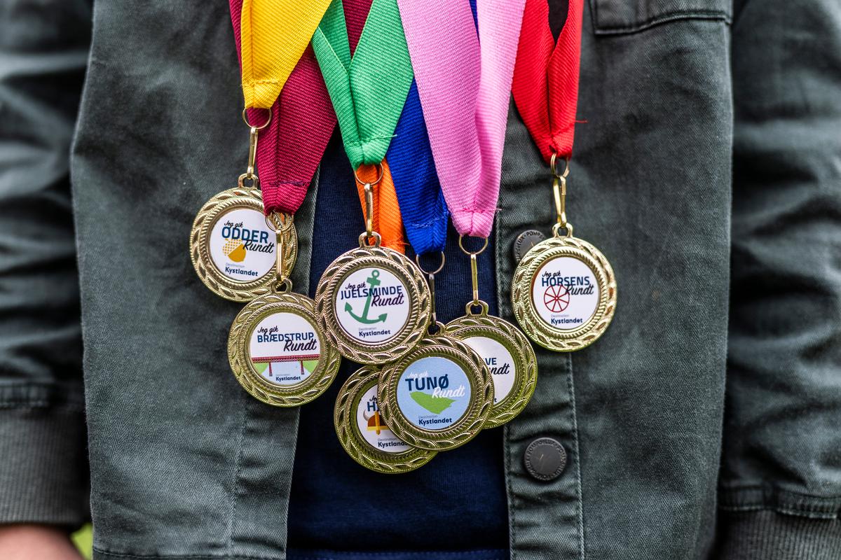 Medaljer fra alle Kystlandets skattejagter