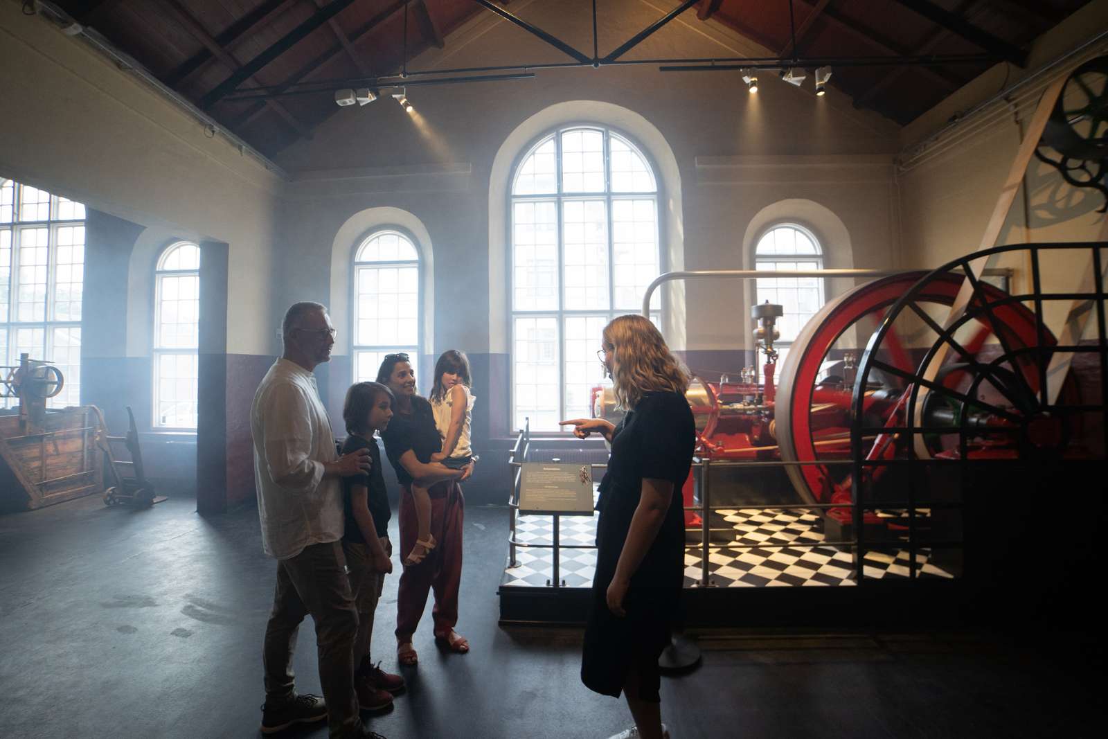 Familie på Industrimuseet