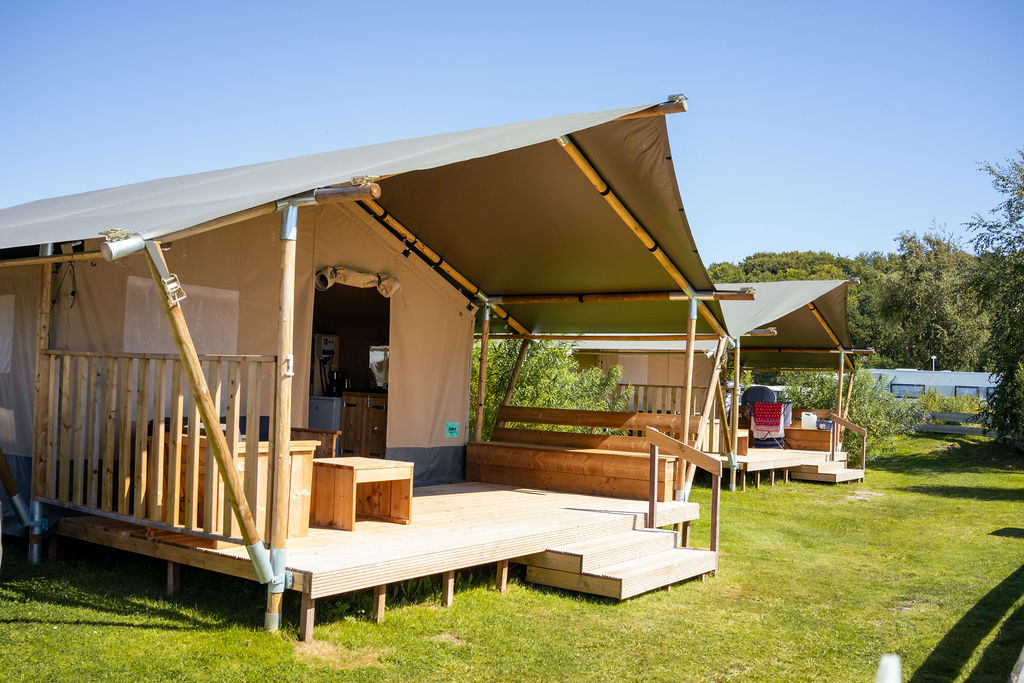 Et safaritelt hos Rosenvold Strand Camping