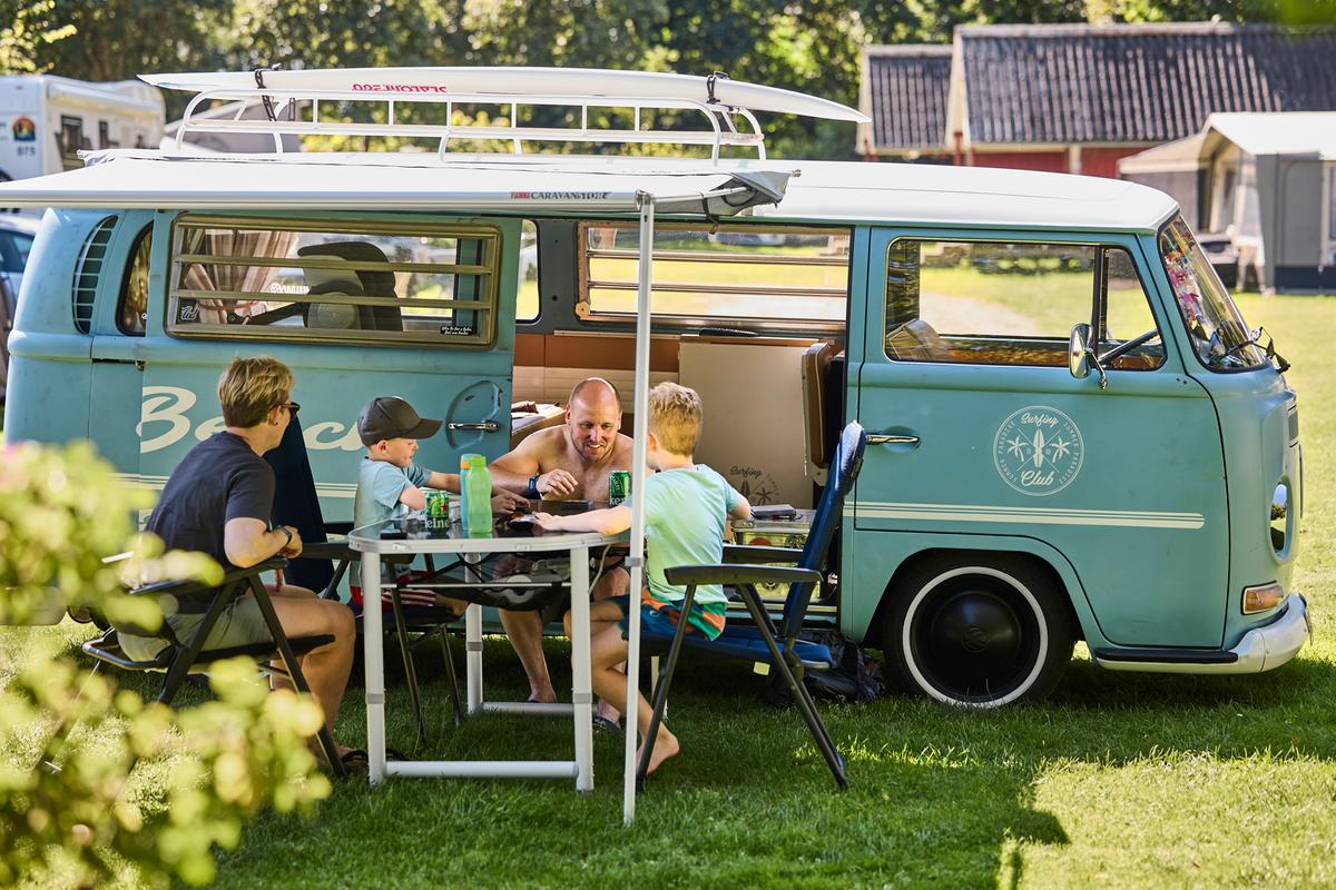 Familiehygge ved van hos Horsens City Camping