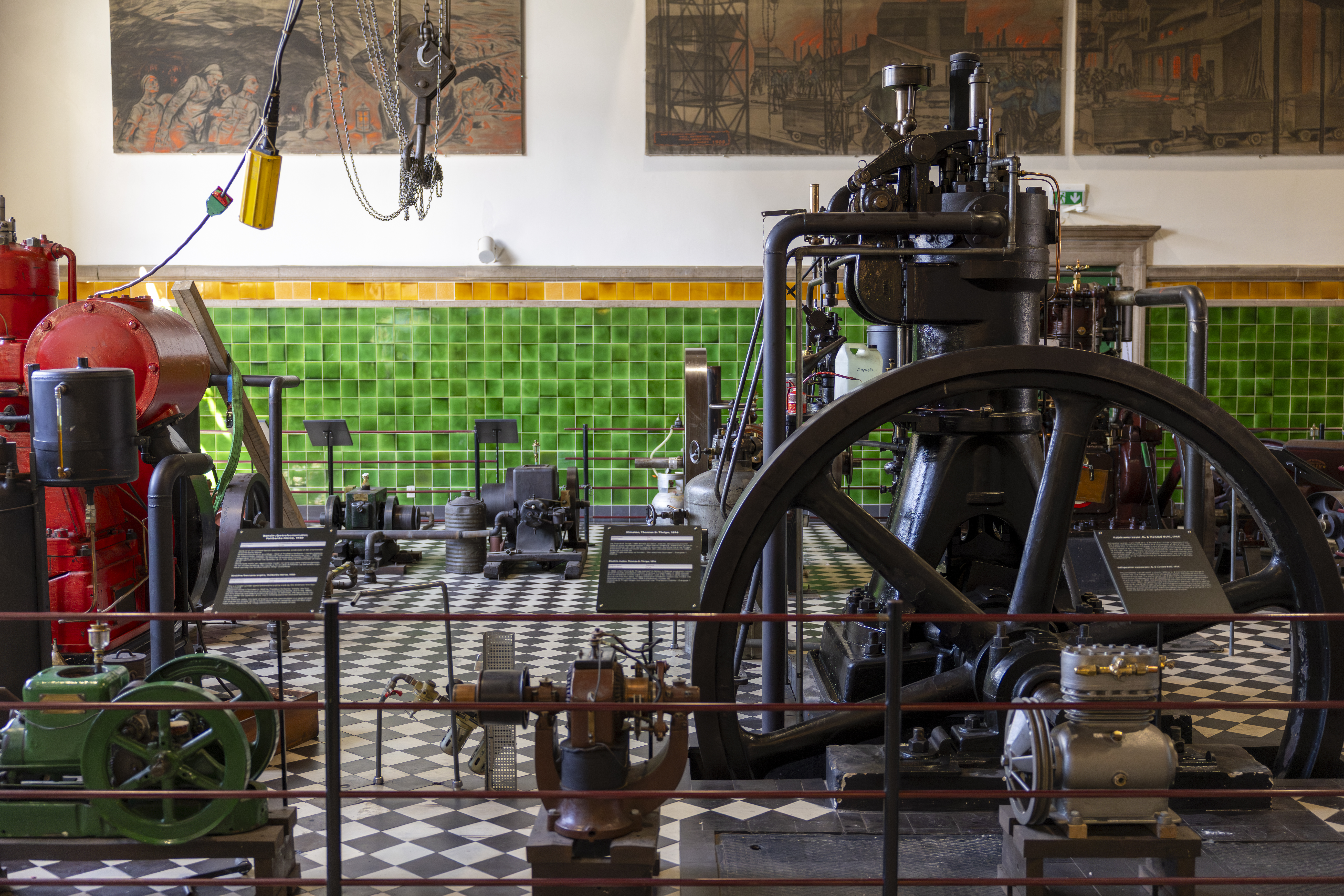 Maskiner i Maskinhallen på Industrimuseet i Horsens
