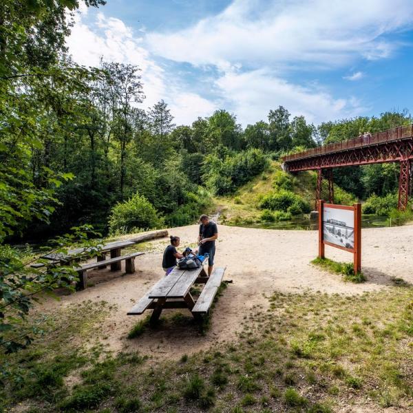 Couple at The Uncovered Bridge