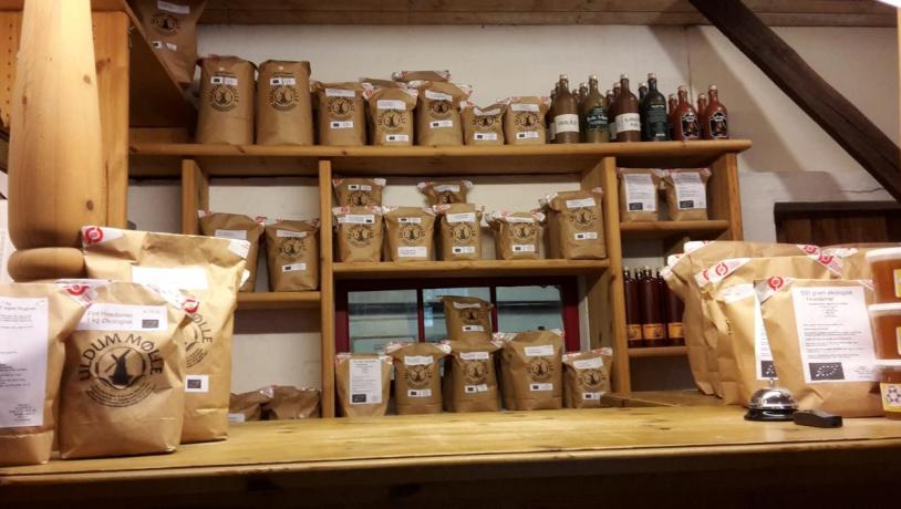 The mill shop at Uldum Mill Museum