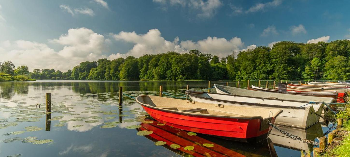 Boats on Bygholm lake