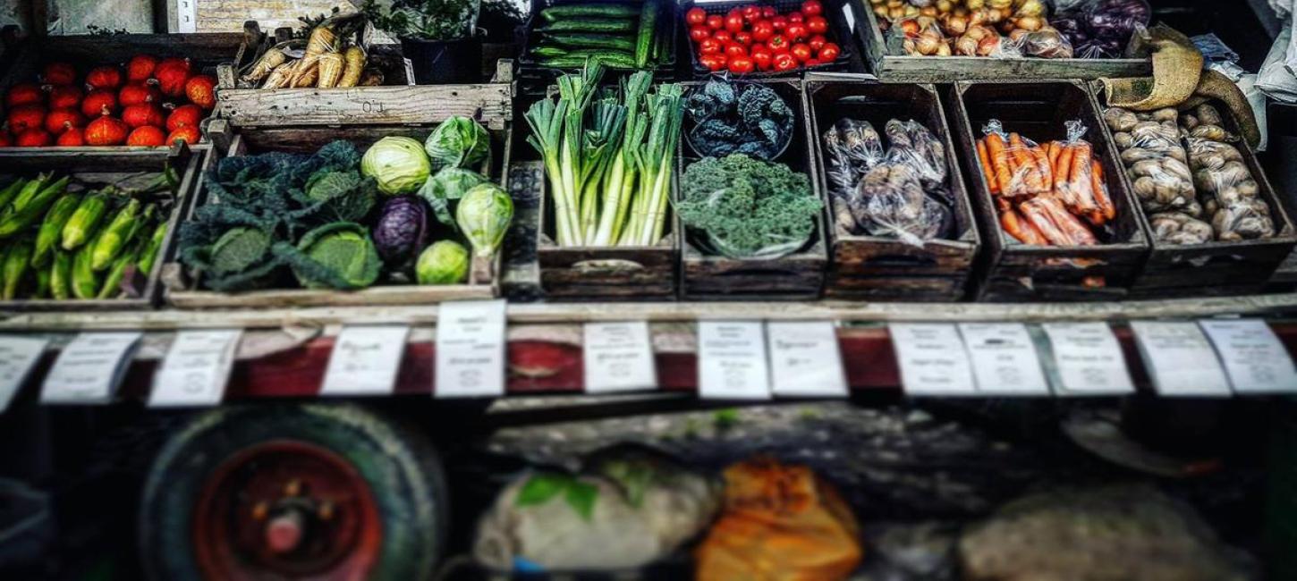 Fresh produce on a food stall