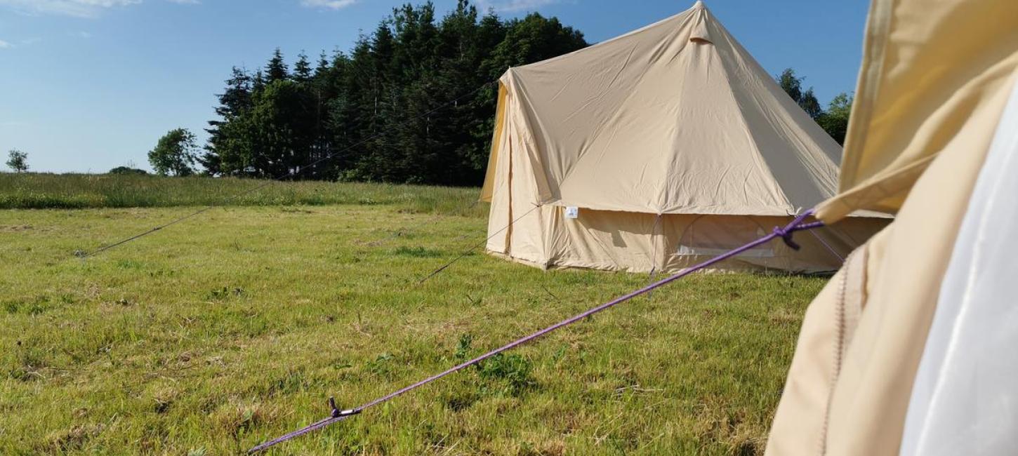 Glamping tents at Holmely