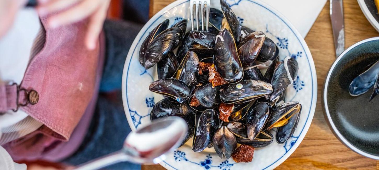 Mussels from Restaurant Vrads Station in the Coastal Land