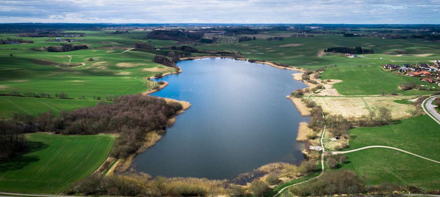 Aerial photo Ring Lake at Brædstrup