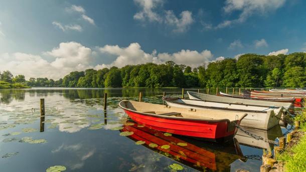 Boats on Bygholm lake