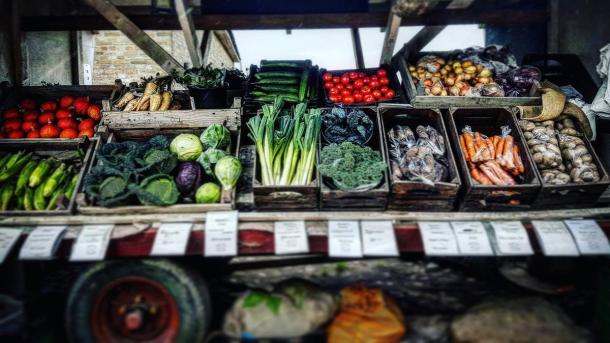 Fresh produce on a food stall