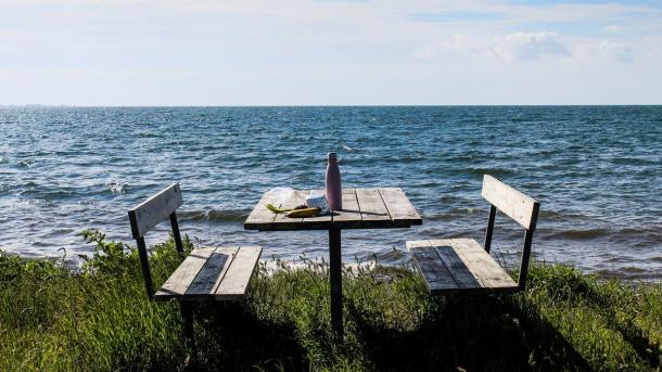 Table and bench at Horsens Fjord