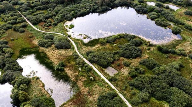 Drone photo of Uldum marsh