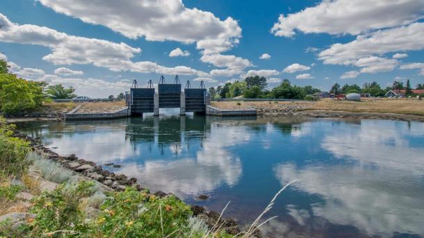 The sluice at Norsminde Fjord