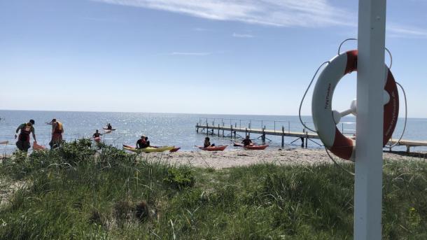 Swimming jetty at Hygge Strand Camping