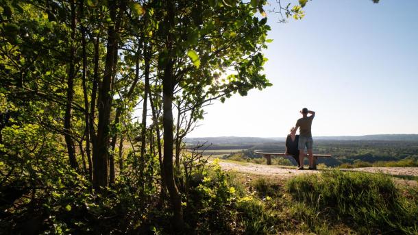 Couple enjoys the view from The Sugar Loaf