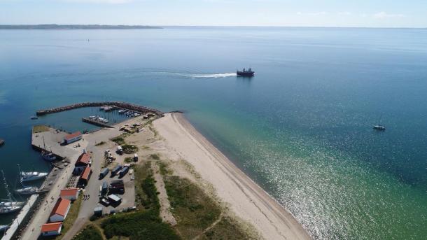 Drone photo of Tunø an island in The East Jutland archipelago