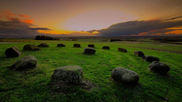 Sunset at Yding Skovhøj 