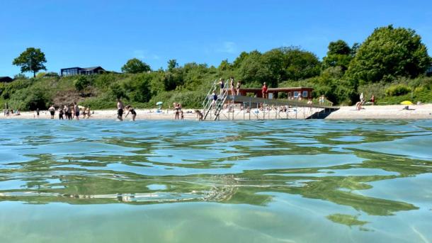 Lovely swimming water at Rude Beach on the Odder coast - part of Destination Coastal Land