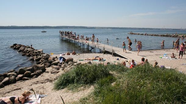 Jetty at Husodde Beach in Horsens in Destination Coastal Land