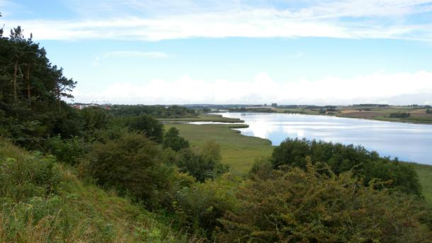 View over the wildlife reserve from the hills in Stensballe