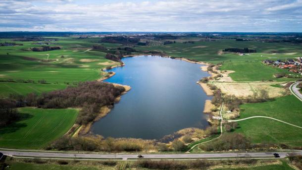 Aerial photo Ring Lake at Brædstrup