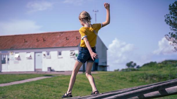 Obstacle course at the playground at Tunø Harbour