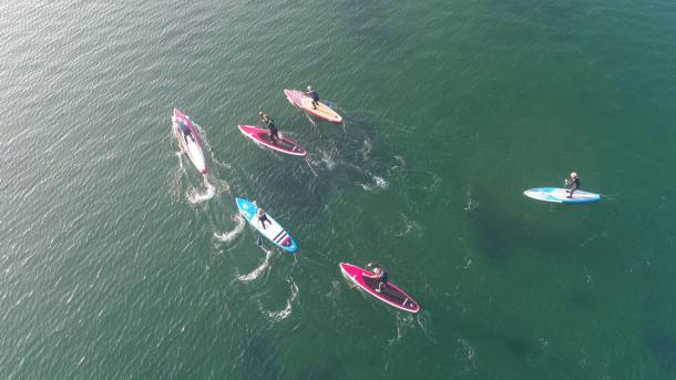 SUP-boards at Hou seen from the air
