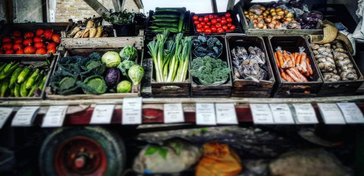 Fresh produce on a food stall