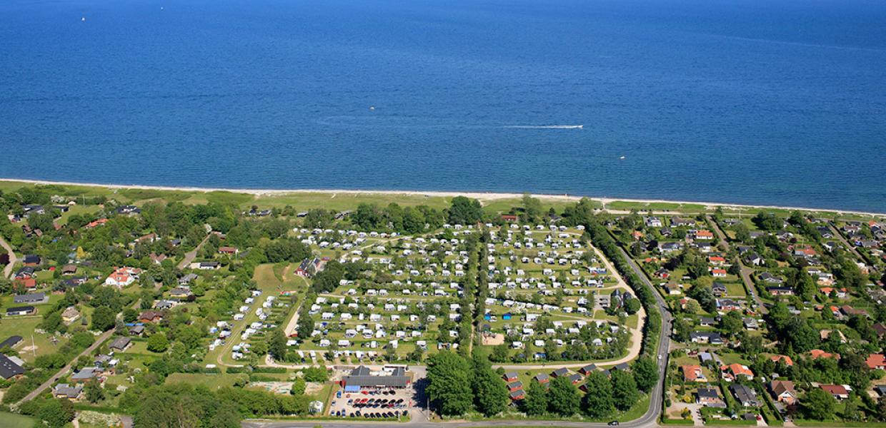 Aerial view of CampOne Ajstrup Beach