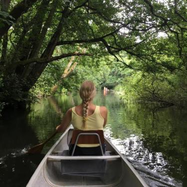 Canoe on Gudenåen
