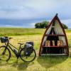 Bicycle and roadside food stall by the inlet Horsens Fjord