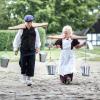 Kids dress up at the village history and open-air Glud museum in the costal land