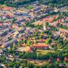 Drone photo of Odder town