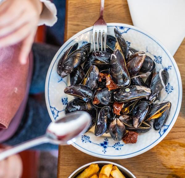 Mussels from Restaurant Vrads Station in the coastland