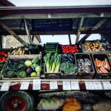 Fresh produce on a food stall