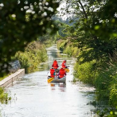 Canoeing on the river Gudenå