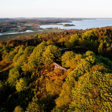 Tall peak Sukkertoppen in Denmark near Himmelbjerget