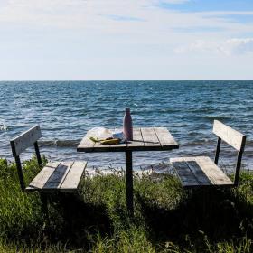 Table and bench at Horsens Fjord