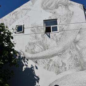 Street art gable in Horsens