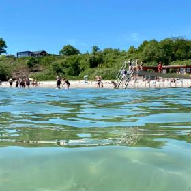 Lovely swimming water at Rude Beach on the Odder coast - part of Destination Coastal Land