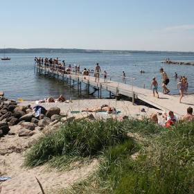 Jetty at Husodde Beach in Horsens in Destination Coastal Land