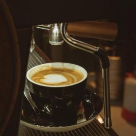 Coffee cup with latte art