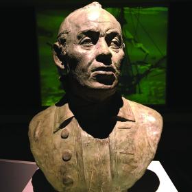 Buste af Vitus Bering seværdighed på Horsens Museum