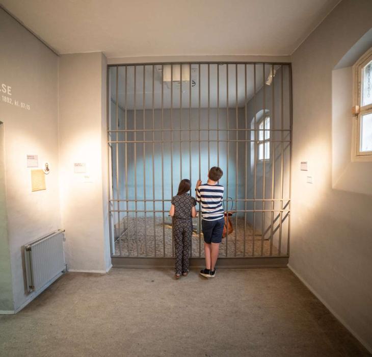 Børn på Fængelsmuseet i Horsens
